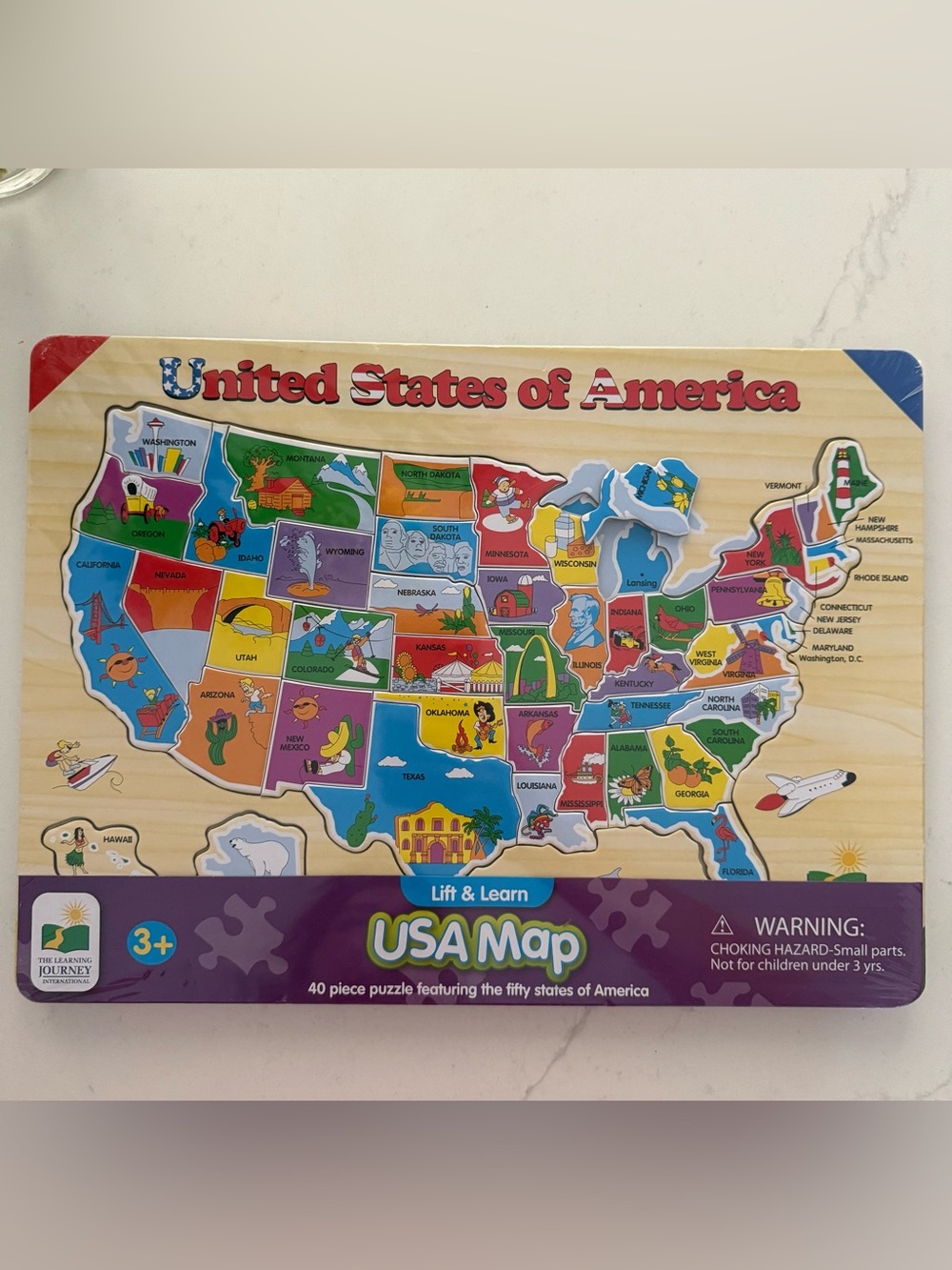 The Learning Journey USA Map 40 Piece Puzzle NEW Sealed